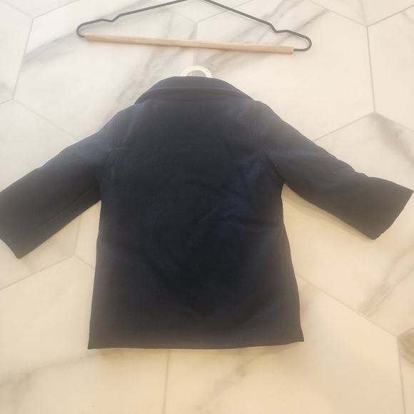 KOALA,wool boys size 9 month navy blue zip up and button up ( 2 layer)pea coat. - Picture 14 of 16
